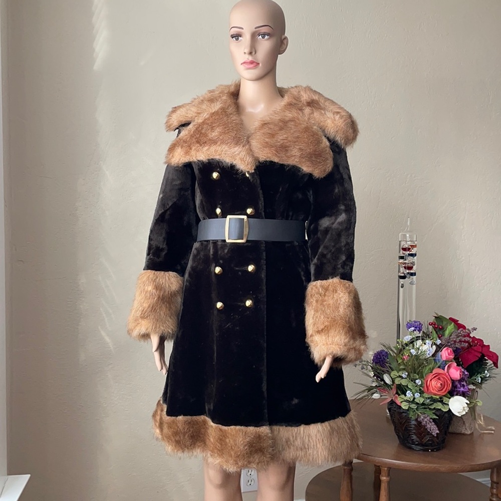 EUC Vintage Velvet Fur Coat Ready to Wear